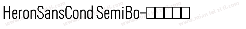 HeronSansCond SemiBo字体转换